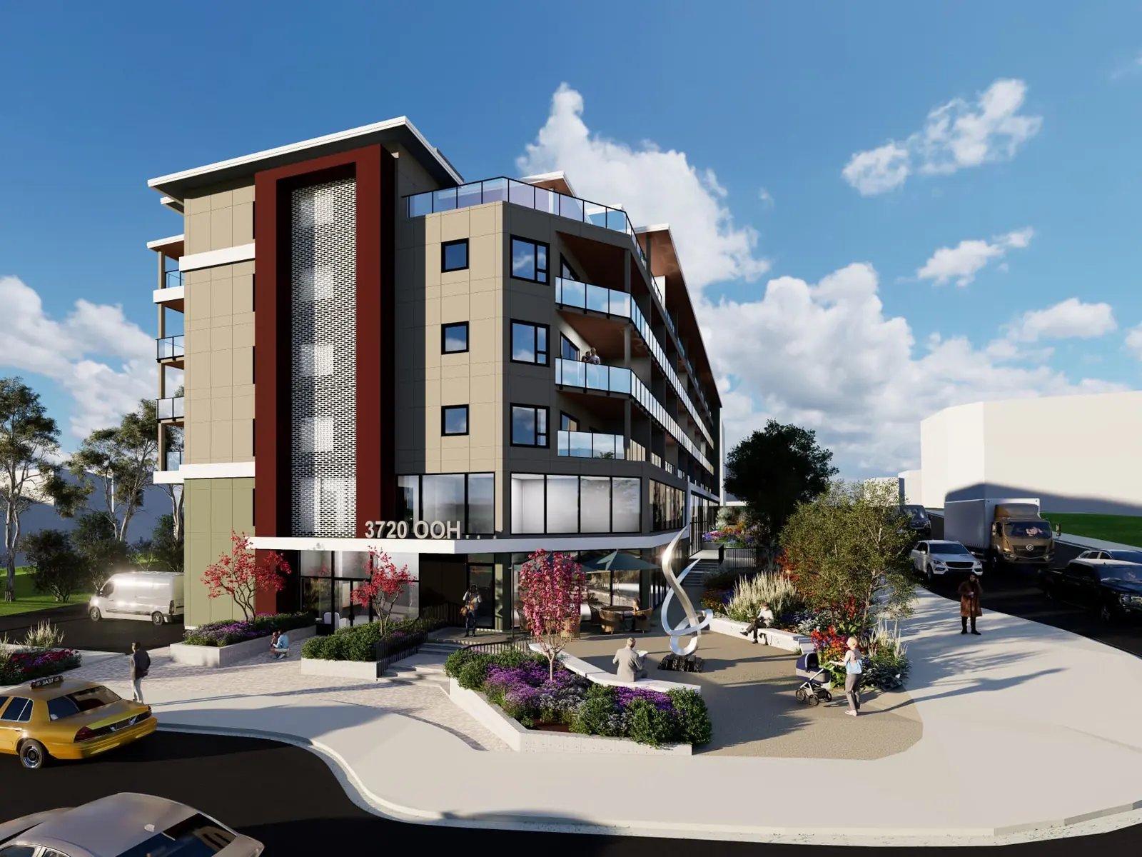 Artists rendering of the Old Okanagan Highway rental building in West Kelowna