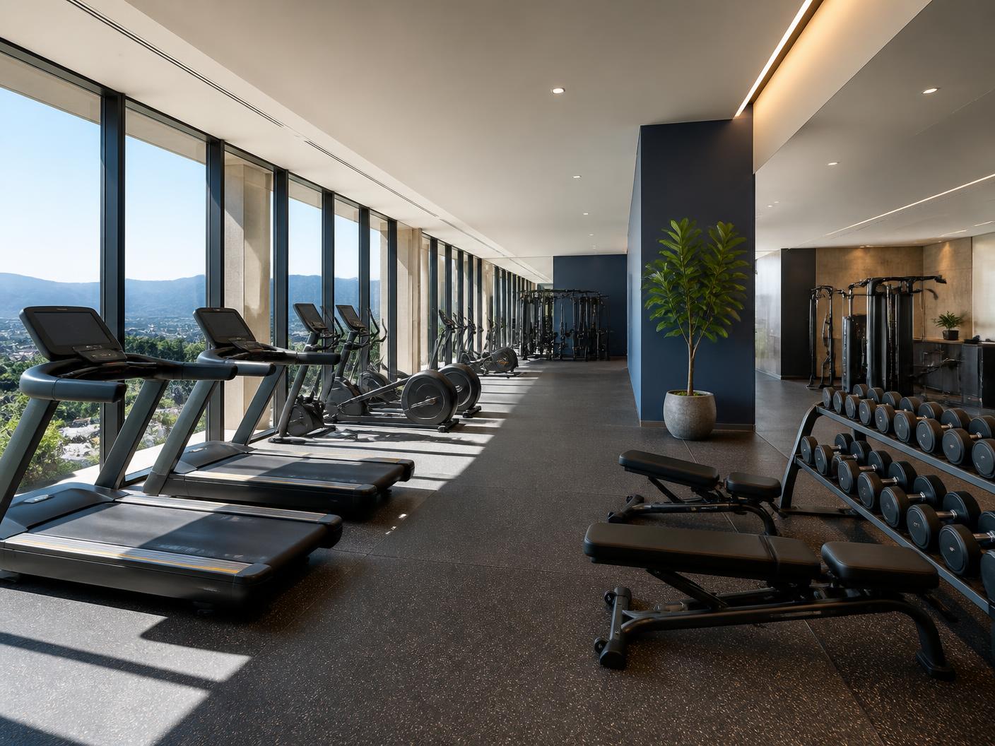 Resident fitness facility - representative rendering.